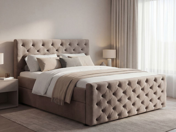 Boxspring met Opbergruimte 180x200 Montego Bruin