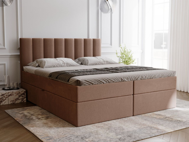 Boxspring met Opbergruimte 160x200 Mocca Bruin