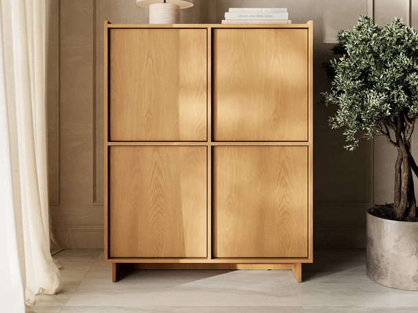 Dressoir met deuren Azumi Karamel Eiken