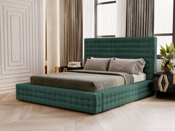 Bed met Opbergruimte en lattenbodem 180x200 Barbados Groen