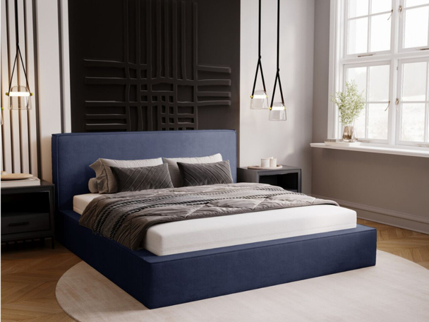 Bed met Opbergruimte en lattenbodem 120x200 Monaco Blauw