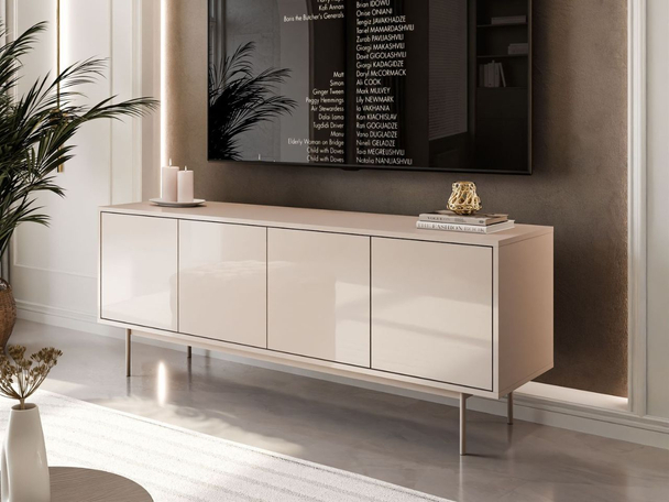 TV-Meubel met deuren en metalen poten Vivance Kashmir