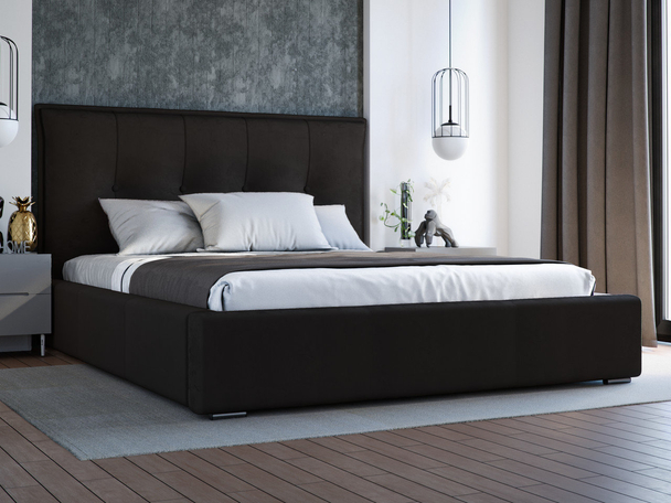Bed met Opbergruimte en lattenbodem 160x200 Valencia Zwart