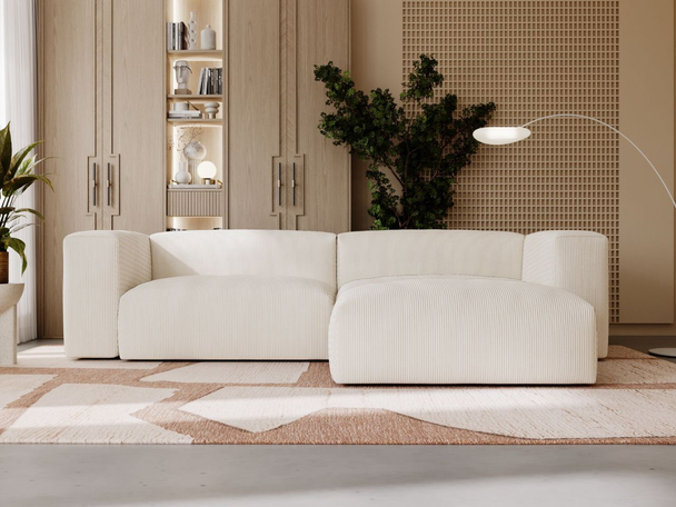 Rechterhoekbank voor de woonkamer Landi Beige