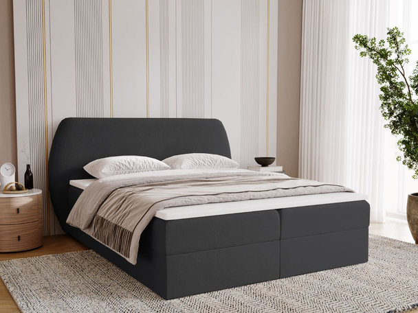 Boxspring met Opbergruimte 180x200 Bogota Zwart