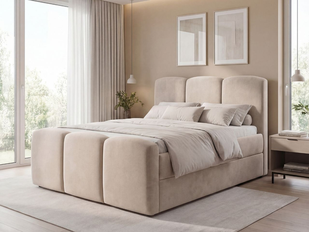 Boxspring met Opbergruimte 120x200 Campi Beige