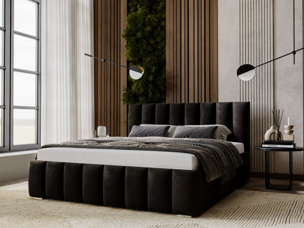 Bed met Opbergruimte en lattenbodem 180x200 Neos Zwart