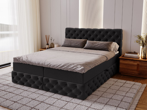 Boxspring met Opbergruimte 120x200 Canolo Zwart