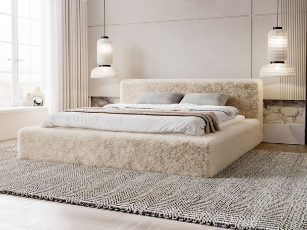 Tweepersoonsbed met Opbergruimte en lattenbodem 120x200 Enjoy Beige