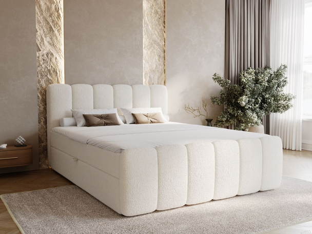 Boxspring met Opbergruimte 160x200 Cloud Beige