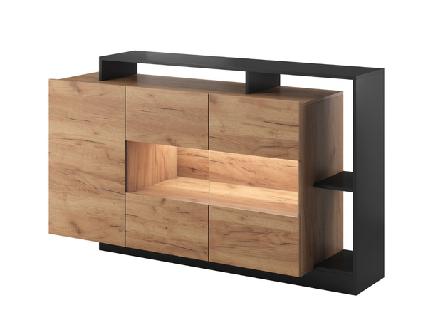 Dressoir met Deuren Alvano Bruin, Anthracite