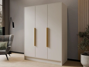 Draaideurkast 150 cm Perugia Kashmir met goude handgrepen