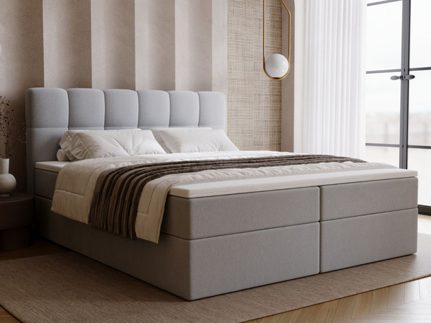 Boxspring met Opbergruimte 140x200 Maison Grijs
