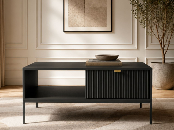Salontafel met lade Amber Zwart