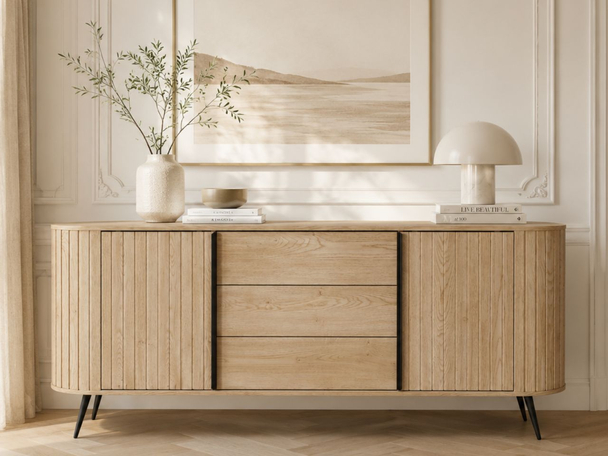 Dressoir met schuifdeuren 200 cm Passione Bruin