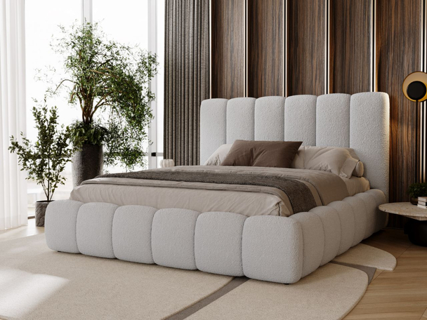 Bed met Opbergruimte en lattenbodem 160x200 Imperial Lichtgrijs