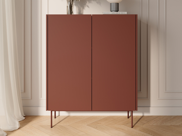 Hoge kast met deuren Drevo Rood