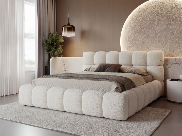 Bed met Opbergruimte en lattenbodem 200x200 Modo Beige