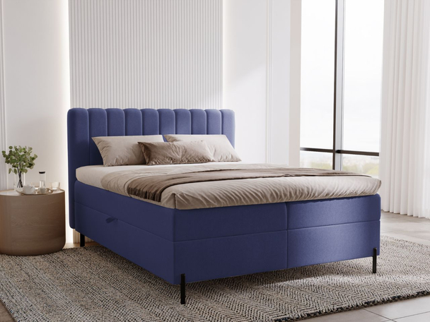 Boxspring met Opbergruimte 140x200 Primavera Donkerblauw