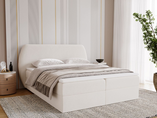 Boxspring met Opbergruimte 140x200 Bogota Crème