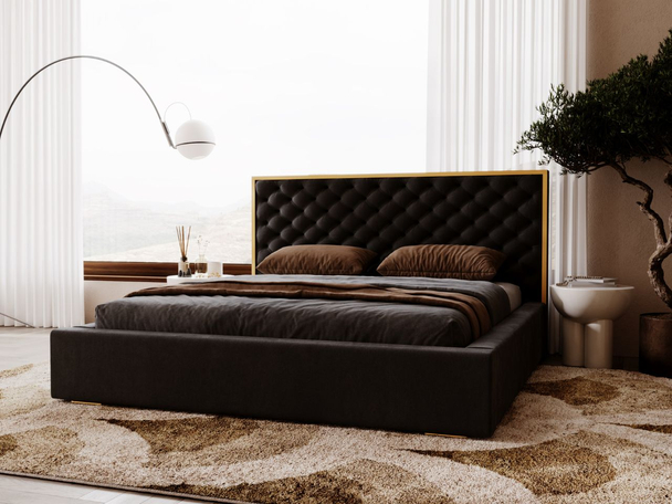 Bed met Opbergruimte en lattenbodem 140x200 Bonito Zwart