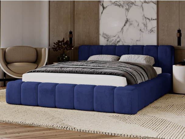 Tweepersoonsbed met Opbergruimte en lattenbodem 120x200 Ibiza Donkerblauw