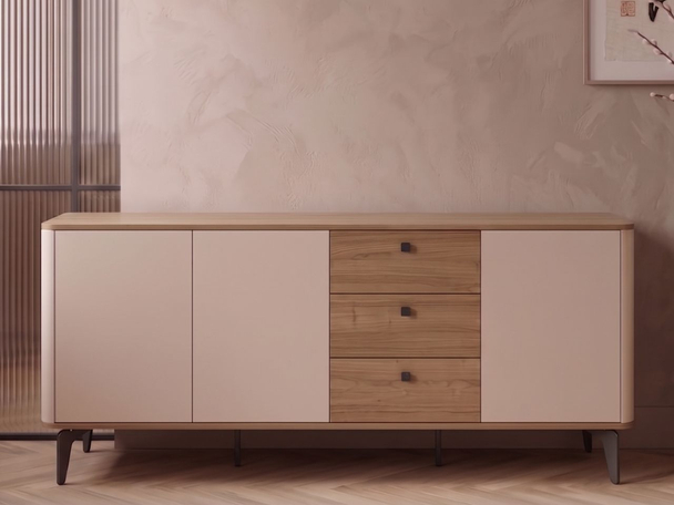 Commode met deuren en lades 180 cm Arelis Kasjmier, Royal Notenhout