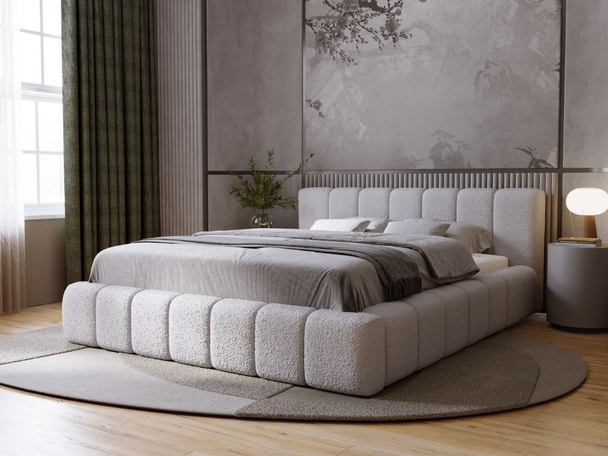 Bed met Opbergruimte en lattenbodem 120x200 Orio Grijs