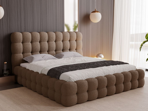 Bed met Opbergruimte en lattenbodem 120x200 Twist Bruin