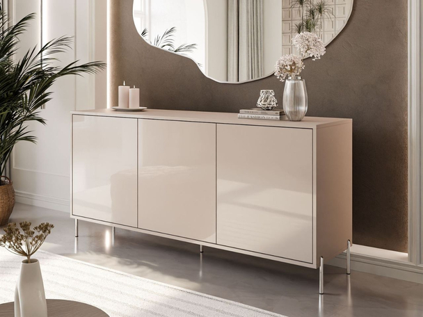 Dressoir met deuren op metalen poten Vivance Kashmir glans
