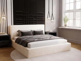 Bed met Opbergruimte en lattenbodem 120x200 Monaco Crème