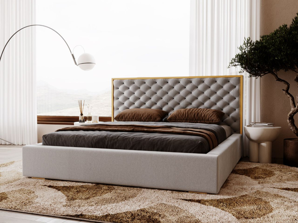 Bed met Opbergruimte en lattenbodem 160x200 Bonito Grijs