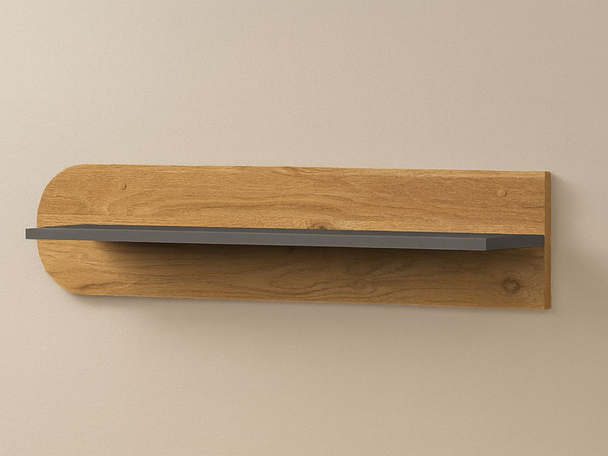 Wandplank 70 cm Casa Eiken Nash, Grijs