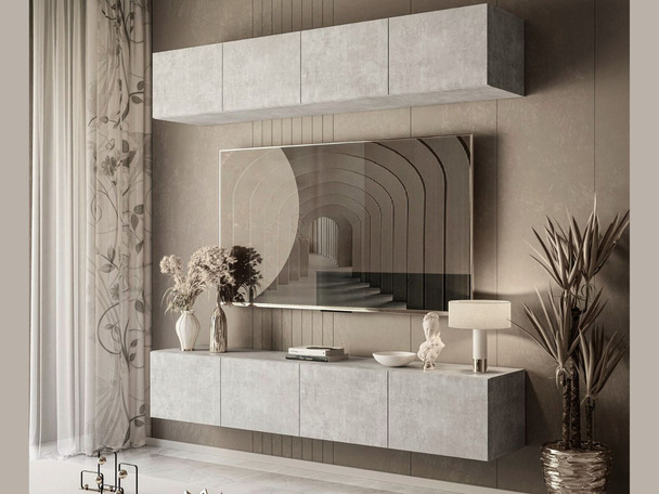 Hangend wandmeubel voor de woonkamer Nodoo Betonlook