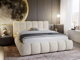 Bed met Opbergruimte en lattenbodem 120x200 Cloud Beige
