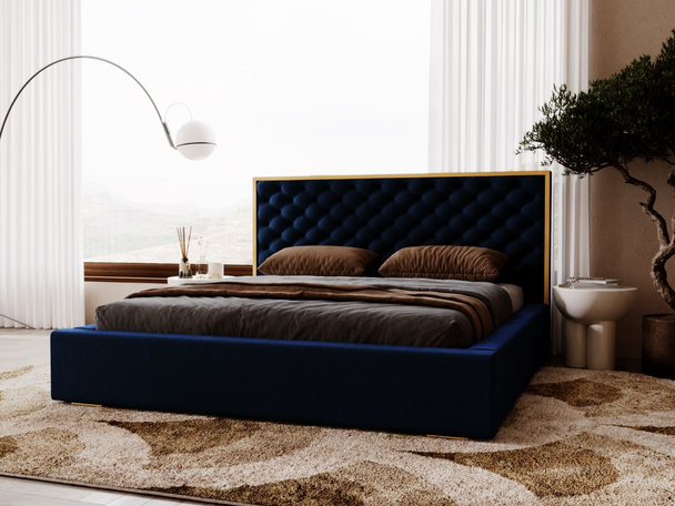 Bed met Opbergruimte en lattenbodem 160x200 Bonito Blauw