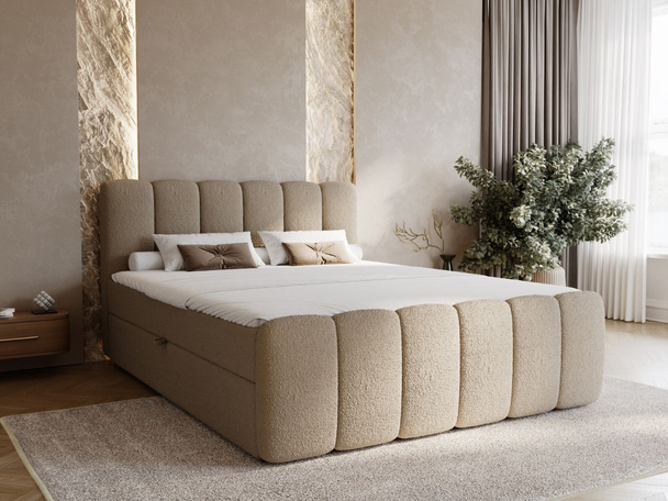 Boxspring met Opbergruimte 200x200 Cloud Bruin