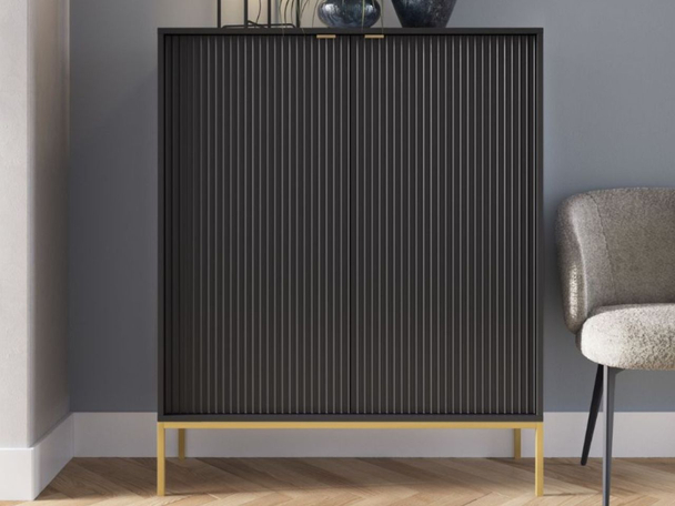 Dressoir met deuren Amber Zwart