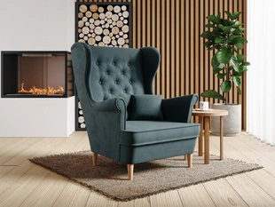 Fauteuil op houten poten Oslo II Donkergrijs