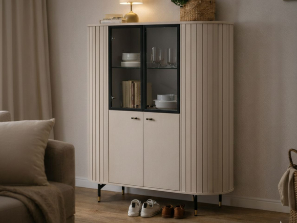 Vitrinekast met LED-verlichting Soria Kashmir