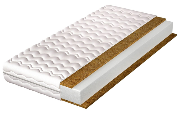 Schuimmatras met kokosmat en polyurethaanschuim Fino 10 80x200