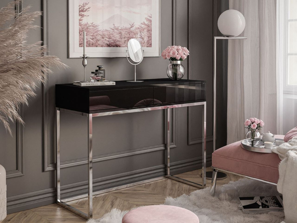 Console met lades Brisa Zwart glans