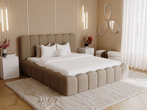 Tweepersoonsbed met Opbergruimte en lattenbodem 140x200 Smile Bruin