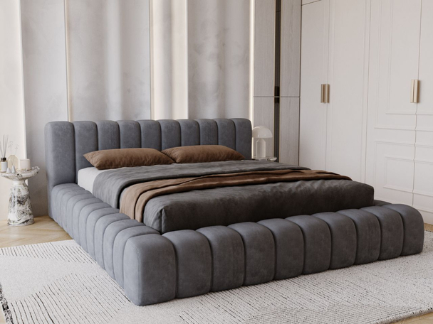 Bed met Opbergruimte en lattenbodem 160x200 Italia Donkergrijs