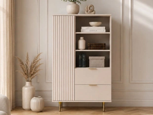 Vakkenkast met deuren en lades Ankara Beige
