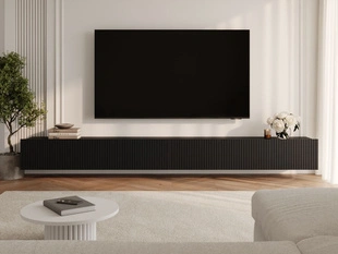 Set tv-meubels met deuren 300 cm Kioto Zwart
