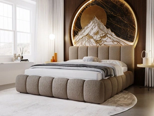 Tweepersoonsbed met Opbergruimte en lattenbodem 120x200 Cloud Bruin