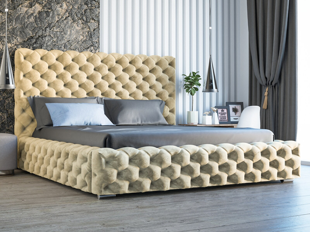 Bed met Opbergruimte en lattenbodem 180x200 Heaven Beige