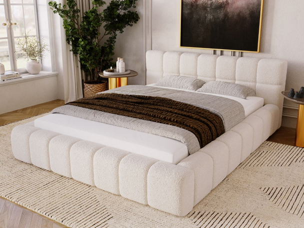 Tweepersoonsbed met Opbergruimte en lattenbodem 180x200 Alicante Beige