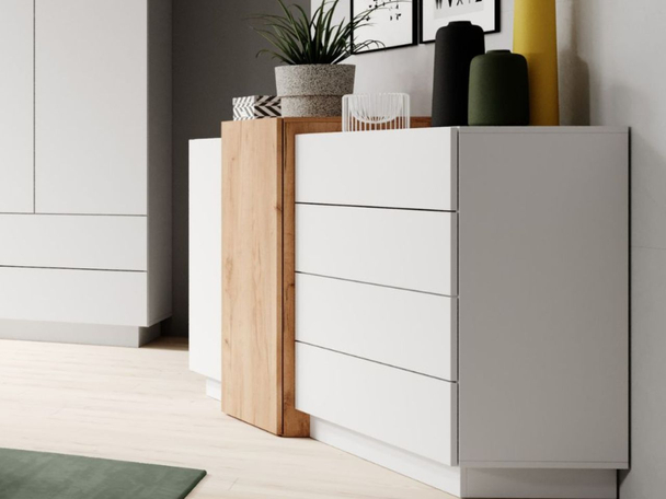 Dressoir met Deuren en Lades Morten Wit, Bruin
